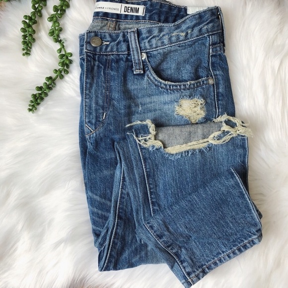 Lovers + Friends Denim - Lovers + Friends Slim Distressed Boyfriend Jeans